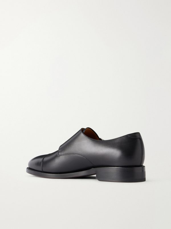Leather Monk-Strap Shoes - BK Leather Monk-Strap Shoes - BK
