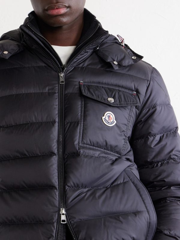 Verith Logo-Appliquéd Quilted Shell Hooded Down Jacket - CU