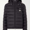 Verith Logo-Appliquéd Quilted Shell Hooded Down Jacket