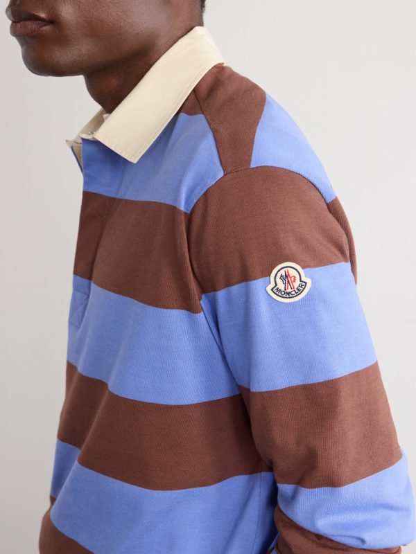 Logo-Appliquéd Striped Cotton-Jersey Polo Shirt - CU Logo-Appliquéd Striped Cotton-Jersey Polo Shirt - CU