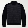 Logo-Appliquéd Cashmere-Blend and Quilted Shell Down Jacket Logo-Appliquéd Cashmere-Blend and Quilted Shell Down Jacket