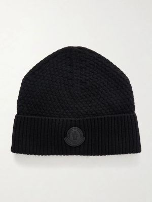 Logo-Appliquéd Wool and Cashmere-Blend Beanie