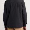 Yndale Logo-Appliquéd Leather-Trimmed Shell Jacket - BK Yndale Logo-Appliquéd Leather-Trimmed Shell Jacket - BK