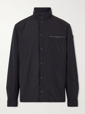 Yndale Logo-Appliquéd Leather-Trimmed Shell Jacket