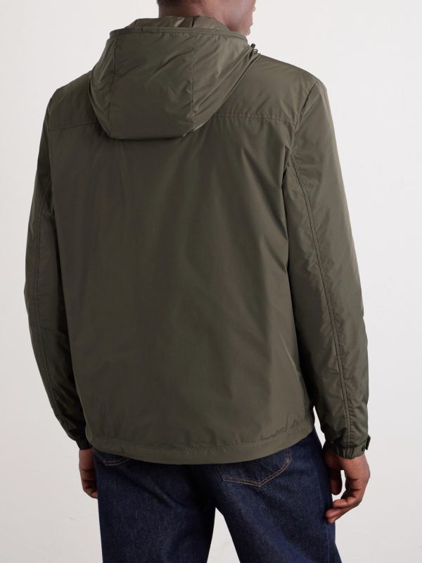 Austerin Leather-Trimmed Aquaflect Shell Down Jacket - BK