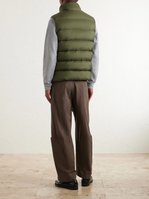 Tibb Logo-Appliquéd Quilted Shell Down Gilet - BK