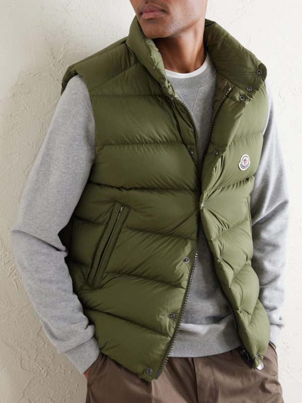 Tibb Logo-Appliquéd Quilted Shell Down Gilet - CU