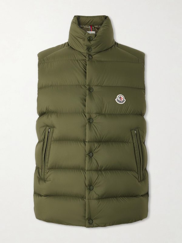Tibb Logo-Appliquéd Quilted Shell Down Gilet