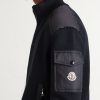 Panelled Virgin Wool Zip-Up Cardigan - CU Panelled Virgin Wool Zip-Up Cardigan - CU