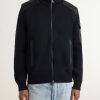 Panelled Virgin Wool Zip-Up Cardigan - FR Panelled Virgin Wool Zip-Up Cardigan - FR