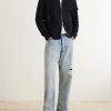 Panelled Virgin Wool Zip-Up Cardigan - OU Panelled Virgin Wool Zip-Up Cardigan - OU