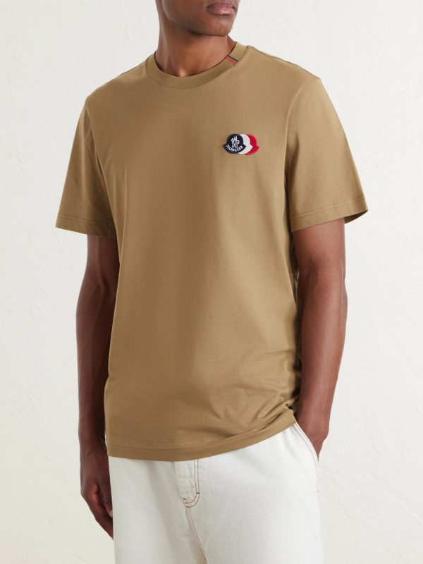 Logo-Appliquéd Cotton-Jersey T-Shirt - FR
