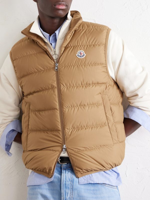 Logo-Appliquéd Quilted Shell Down Gilet - CU Logo-Appliquéd Quilted Shell Down Gilet - CU