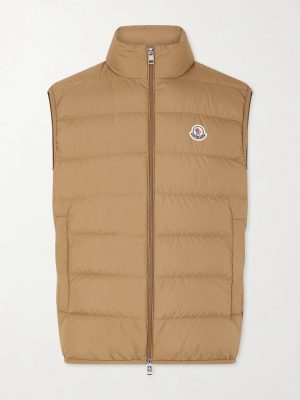 Logo-Appliquéd Quilted Shell Down Gilet Logo-Appliquéd Quilted Shell Down Gilet