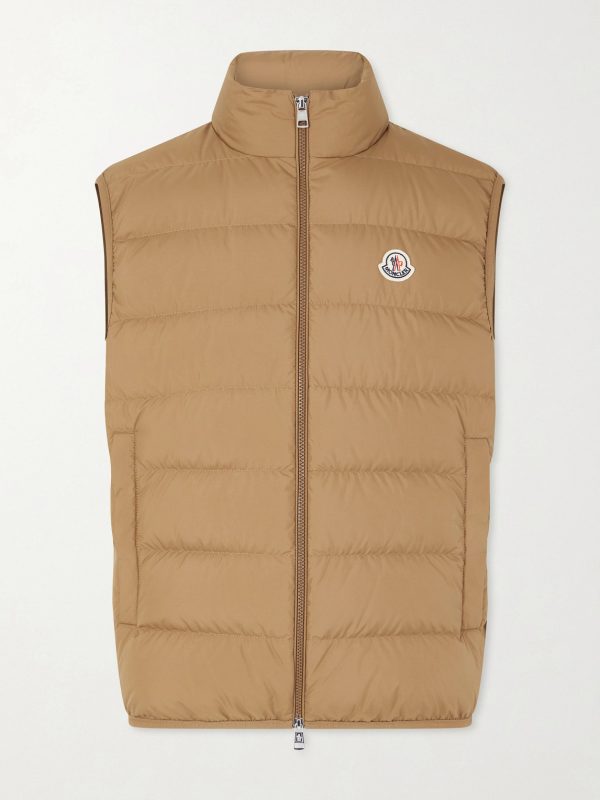 Logo-Appliquéd Quilted Shell Down Gilet Logo-Appliquéd Quilted Shell Down Gilet