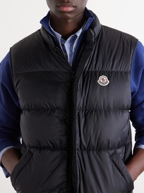 Logo-Appliquéd Quilted Shell Down Gilet - CU Logo-Appliquéd Quilted Shell Down Gilet - CU
