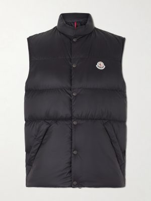 Logo-Appliquéd Quilted Shell Down Gilet Logo-Appliquéd Quilted Shell Down Gilet