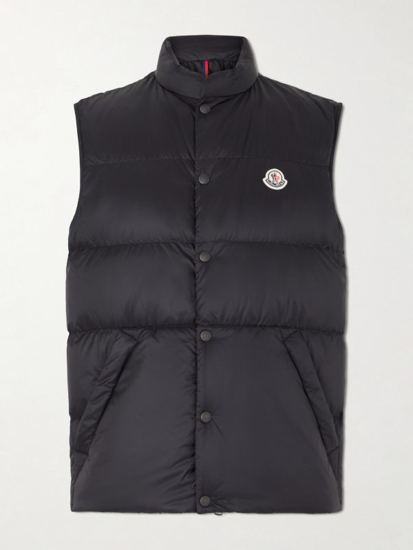 Logo-Appliquéd Quilted Shell Down Gilet Logo-Appliquéd Quilted Shell Down Gilet