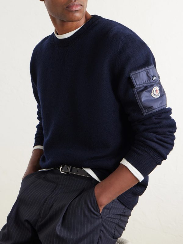 Logo-Appliquéd Virgin Wool Sweater - CU Logo-Appliquéd Virgin Wool Sweater - CU