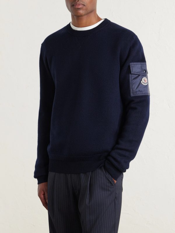 Logo-Appliquéd Virgin Wool Sweater - FR Logo-Appliquéd Virgin Wool Sweater - FR