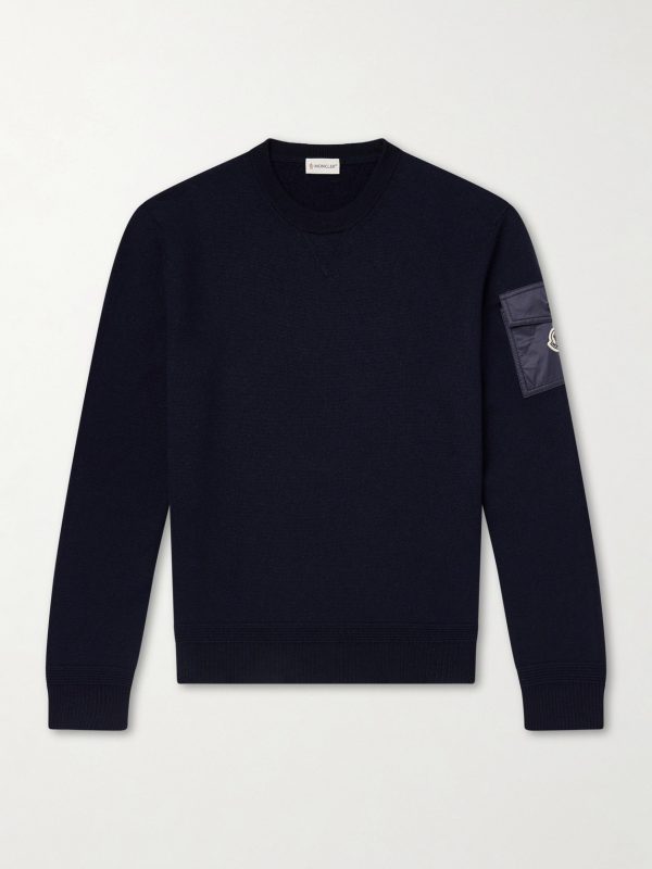 Logo-Appliquéd Virgin Wool Sweater Logo-Appliquéd Virgin Wool Sweater