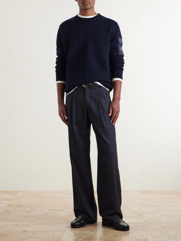 Logo-Appliquéd Virgin Wool Sweater - OU Logo-Appliquéd Virgin Wool Sweater - OU