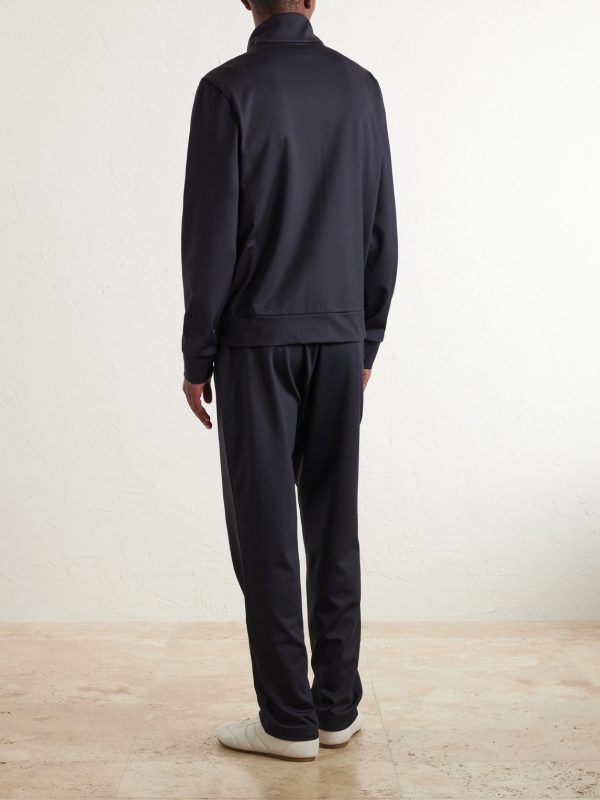 Logo-Appliquéd Shell Zip-Up Sweatshirt - BK