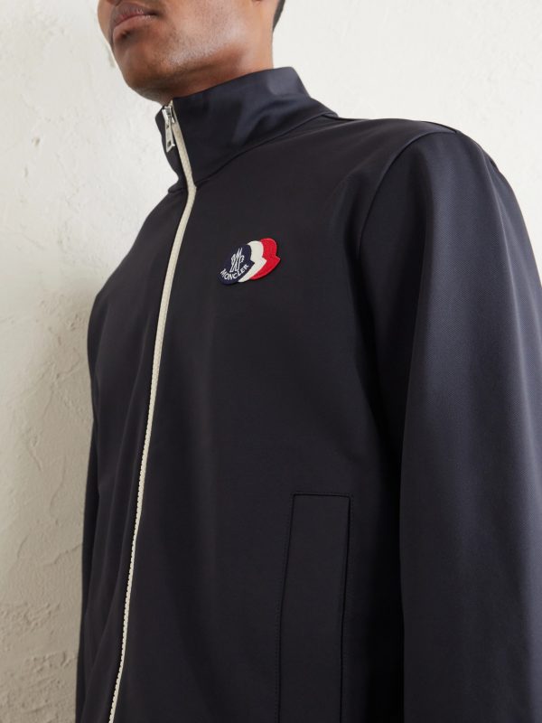 Logo-Appliquéd Shell Zip-Up Sweatshirt - CU