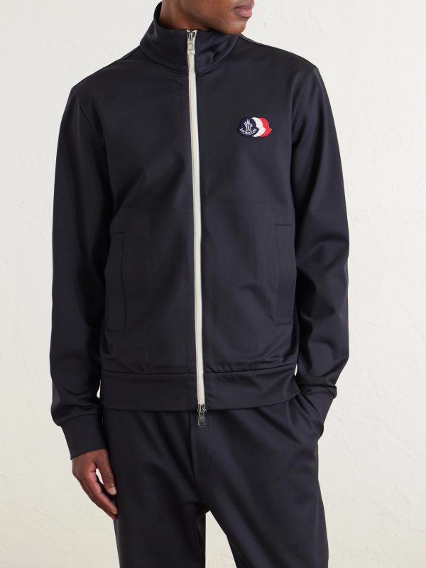 Logo-Appliquéd Shell Zip-Up Sweatshirt - FR