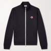 Logo-Appliquéd Shell Zip-Up Sweatshirt