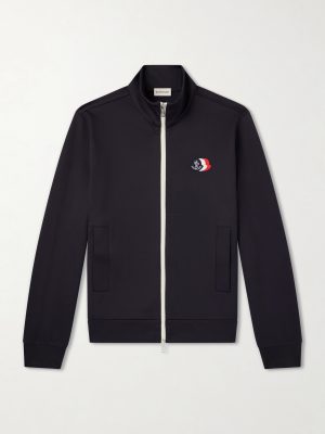 Logo-Appliquéd Shell Zip-Up Sweatshirt Logo-Appliquéd Shell Zip-Up Sweatshirt