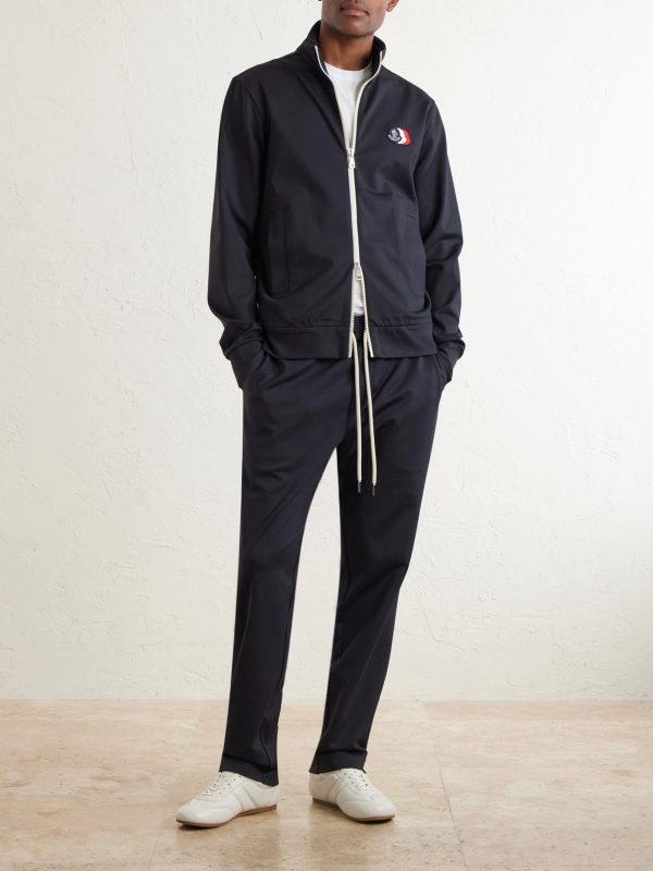 Logo-Appliquéd Shell Zip-Up Sweatshirt - OU