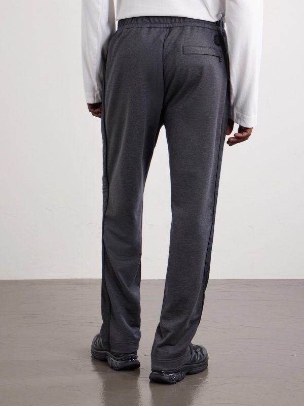 Straight-Leg Striped Cotton Sweatpants - BK