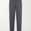 Straight-Leg Striped Cotton Sweatpants