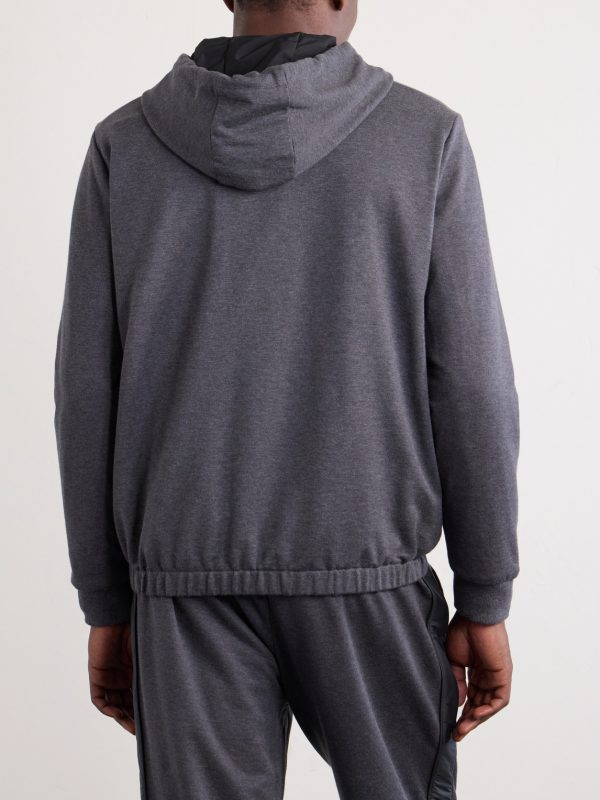 Cotton Zip-Up Hoodie - BK Cotton Zip-Up Hoodie - BK