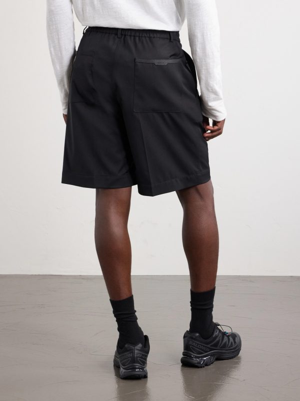 Straight-Leg Gabardine Shorts - BK