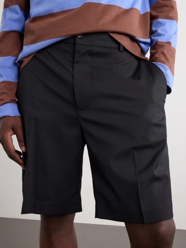 Straight-Leg Gabardine Shorts - CU
