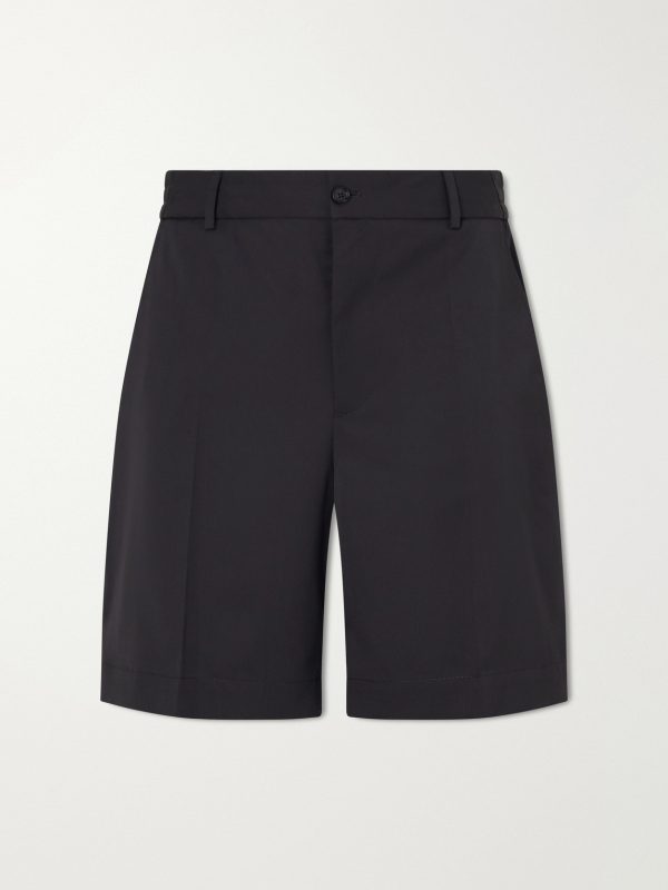 Straight-Leg Gabardine Shorts