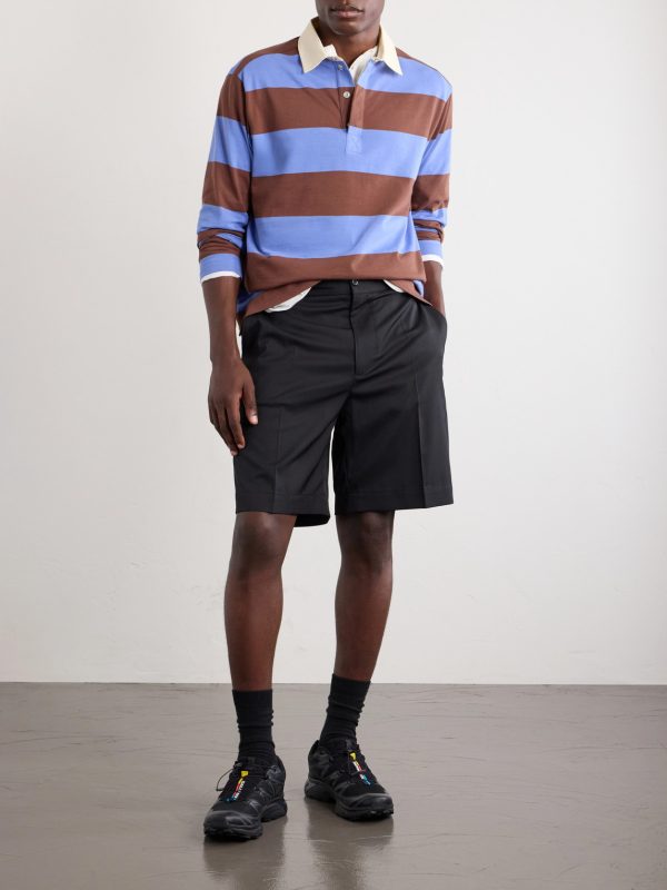 Straight-Leg Gabardine Shorts - OU