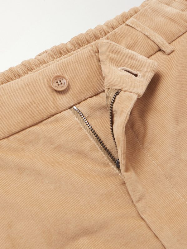Straight-Leg Cotton-Corduroy Trousers - E1