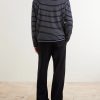 Striped Cashmere Polo Shirt - BK Striped Cashmere Polo Shirt - BK
