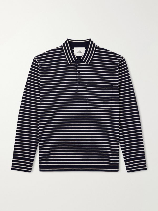 Striped Cashmere Polo Shirt Striped Cashmere Polo Shirt