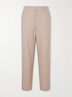 Cashmina Slacker Straight-Leg Wool and Cashmere-Blend Trousers