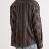 Striped Wool and Cashmere-Blend Shirt - BK Striped Wool and Cashmere-Blend Shirt - BK