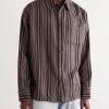 Striped Wool and Cashmere-Blend Shirt - FR Striped Wool and Cashmere-Blend Shirt - FR
