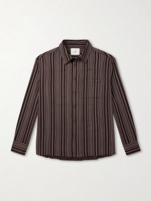 Striped Wool and Cashmere-Blend Shirt Striped Wool and Cashmere-Blend Shirt