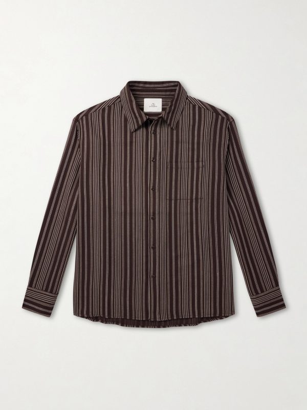 Striped Wool and Cashmere-Blend Shirt Striped Wool and Cashmere-Blend Shirt