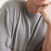 Lenny Ribbed Wool, Silk and Linen-Blend T-Shirt - CU