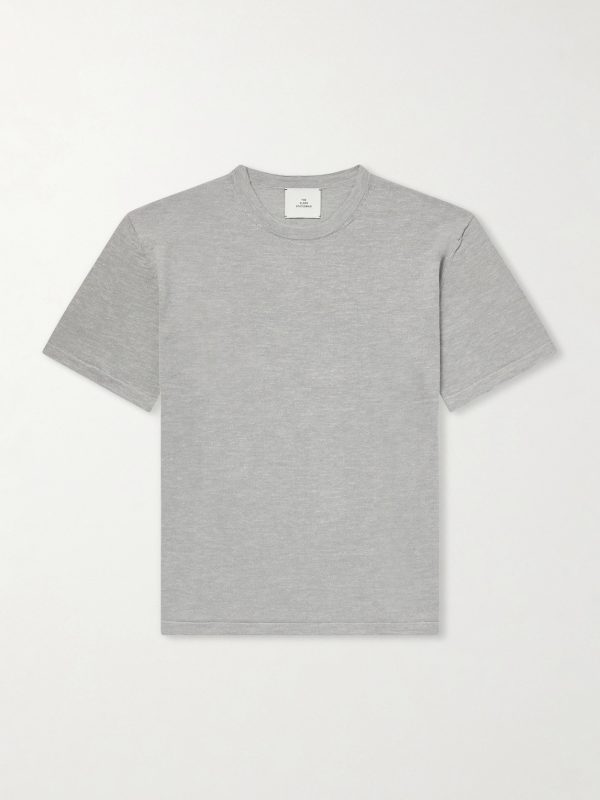 Lenny Ribbed Wool, Silk and Linen-Blend T-Shirt