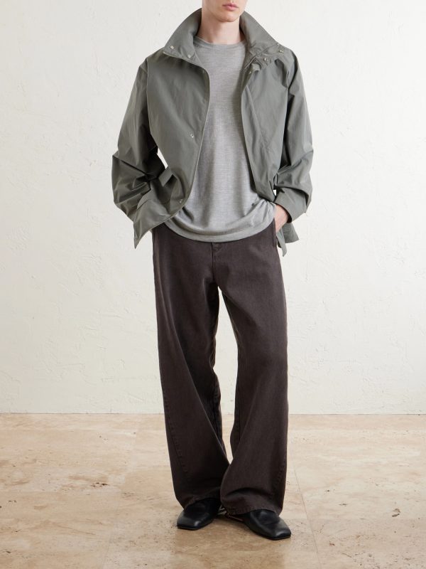 Lenny Ribbed Wool, Silk and Linen-Blend T-Shirt - OU
